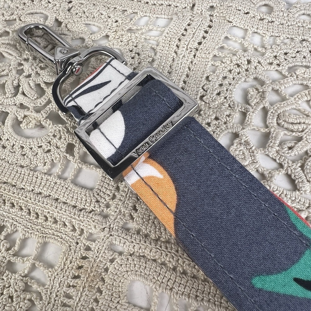 Vera Bradley Crossbody Strap Only Coastal Paradise Gray Silver Hardware New - Picture 4 of 4